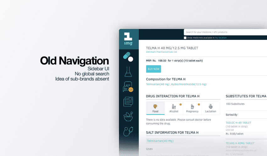 1mg Old Navigation